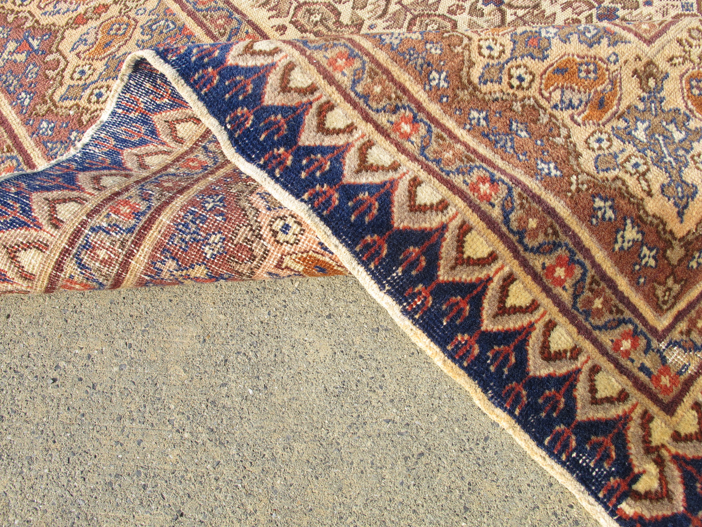 Semi-Antique Traditional Turkish Rug - Persian Floral - 6'2'' x 9'6'' (189x291cm) - 1940s