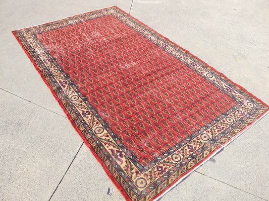 Antique Decor Hand Knotted Vintage Rug Distressed Persian Pattern Wool Area Rug Large Traditional Carpet