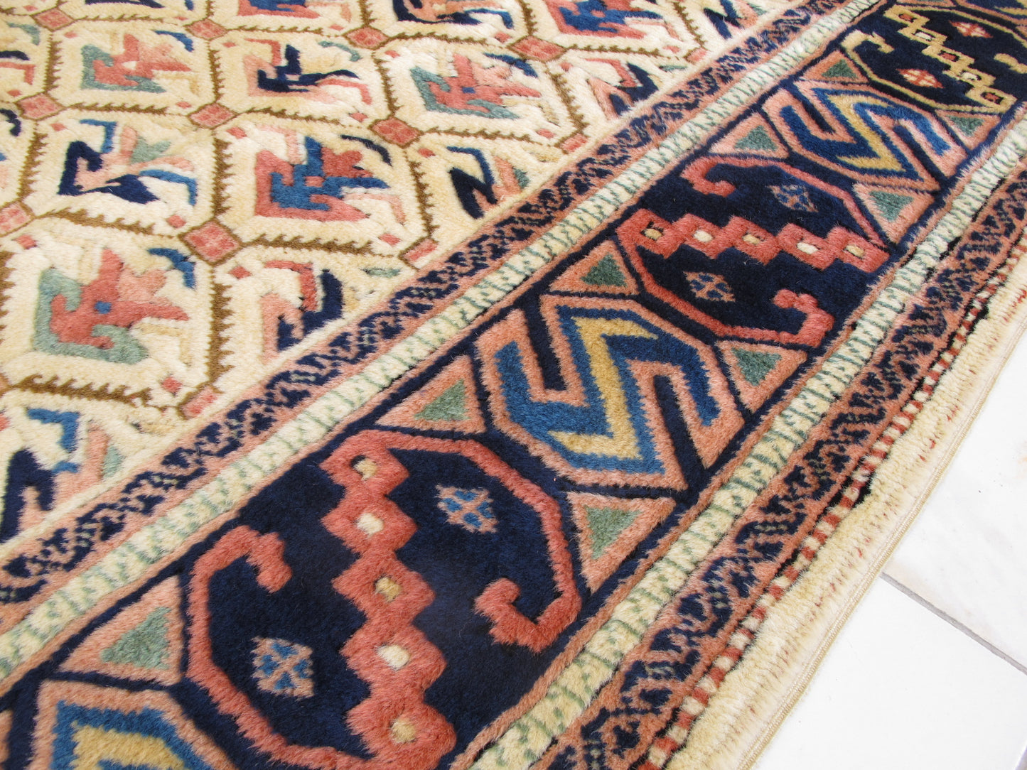 Hand Made Large Oriental Rug,Exquisite Vintage Traditional Wool Carpet 211x307