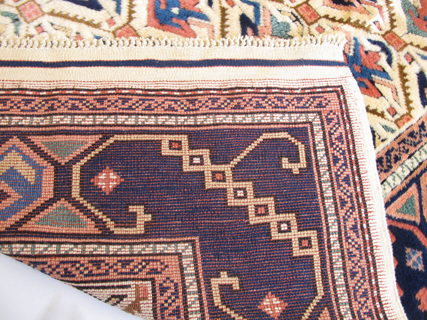 Hand Made Large Oriental Rug,Exquisite Vintage Traditional Wool Carpet 211x307