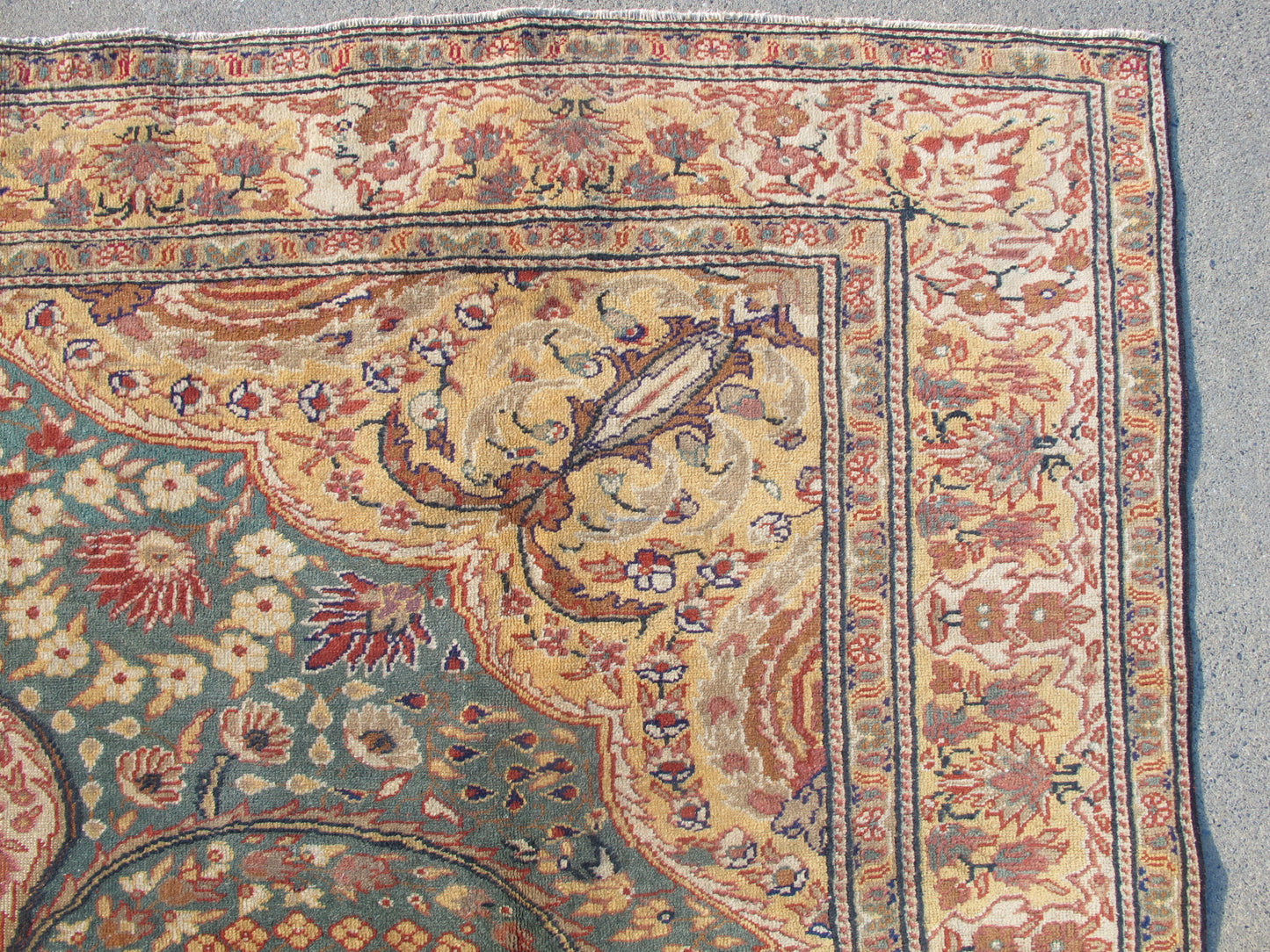 Persian Floral Design Old Oriental Rug,Large Wool Area Rug Traditional Vintage Carpet 6 X 9 ft