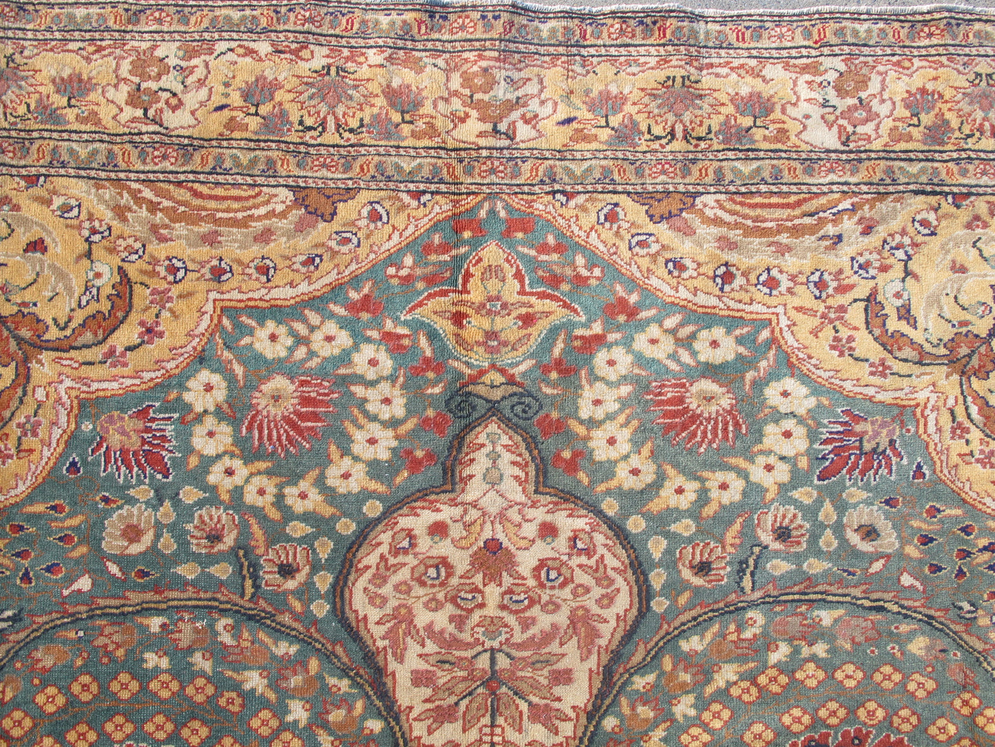 Persian Floral Design Old Oriental Rug,Large Wool Area Rug Traditional Vintage Carpet 6 X 9 ft