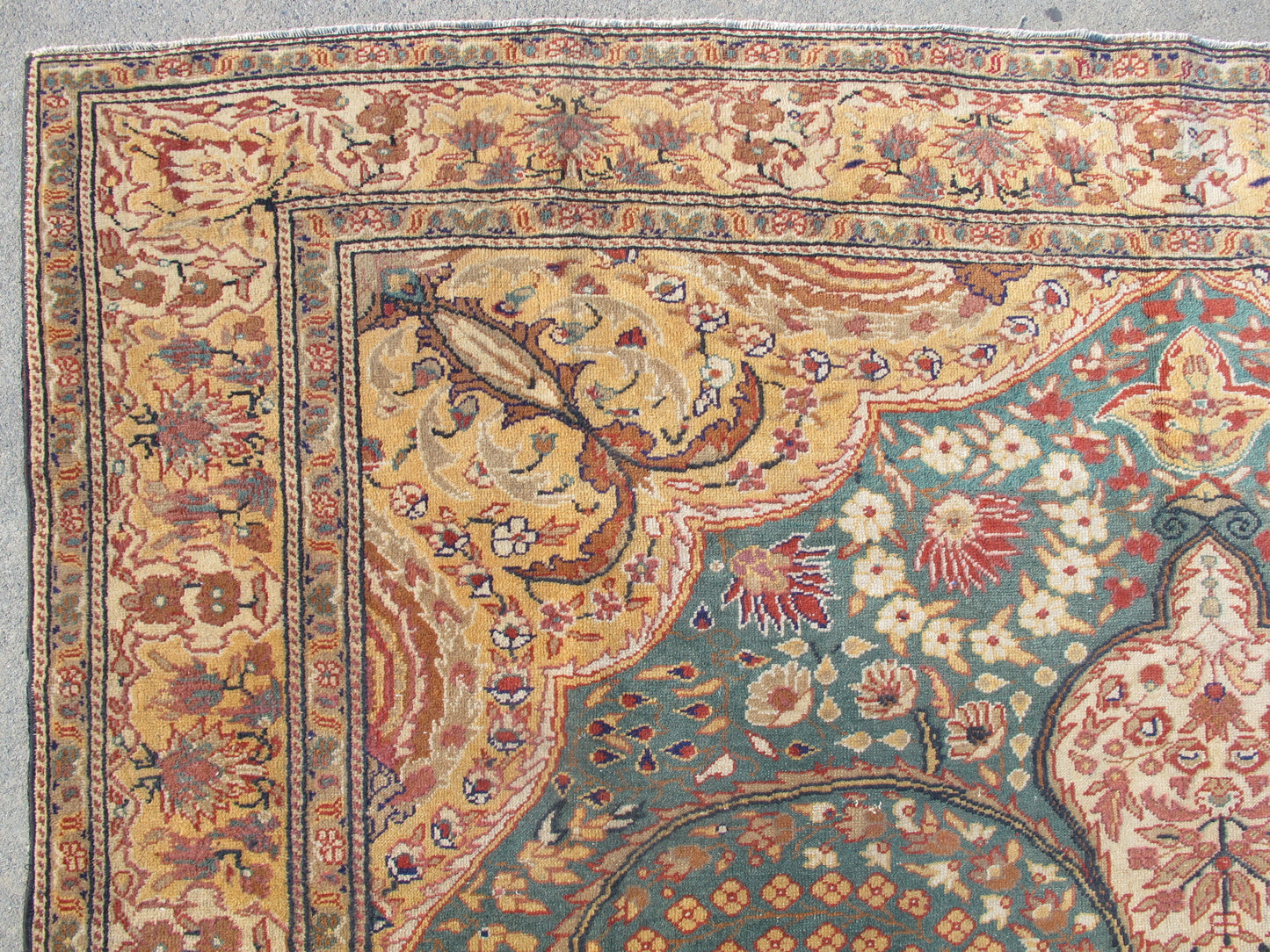 Persian Floral Design Old Oriental Rug,Large Wool Area Rug Traditional Vintage Carpet 6 X 9 ft