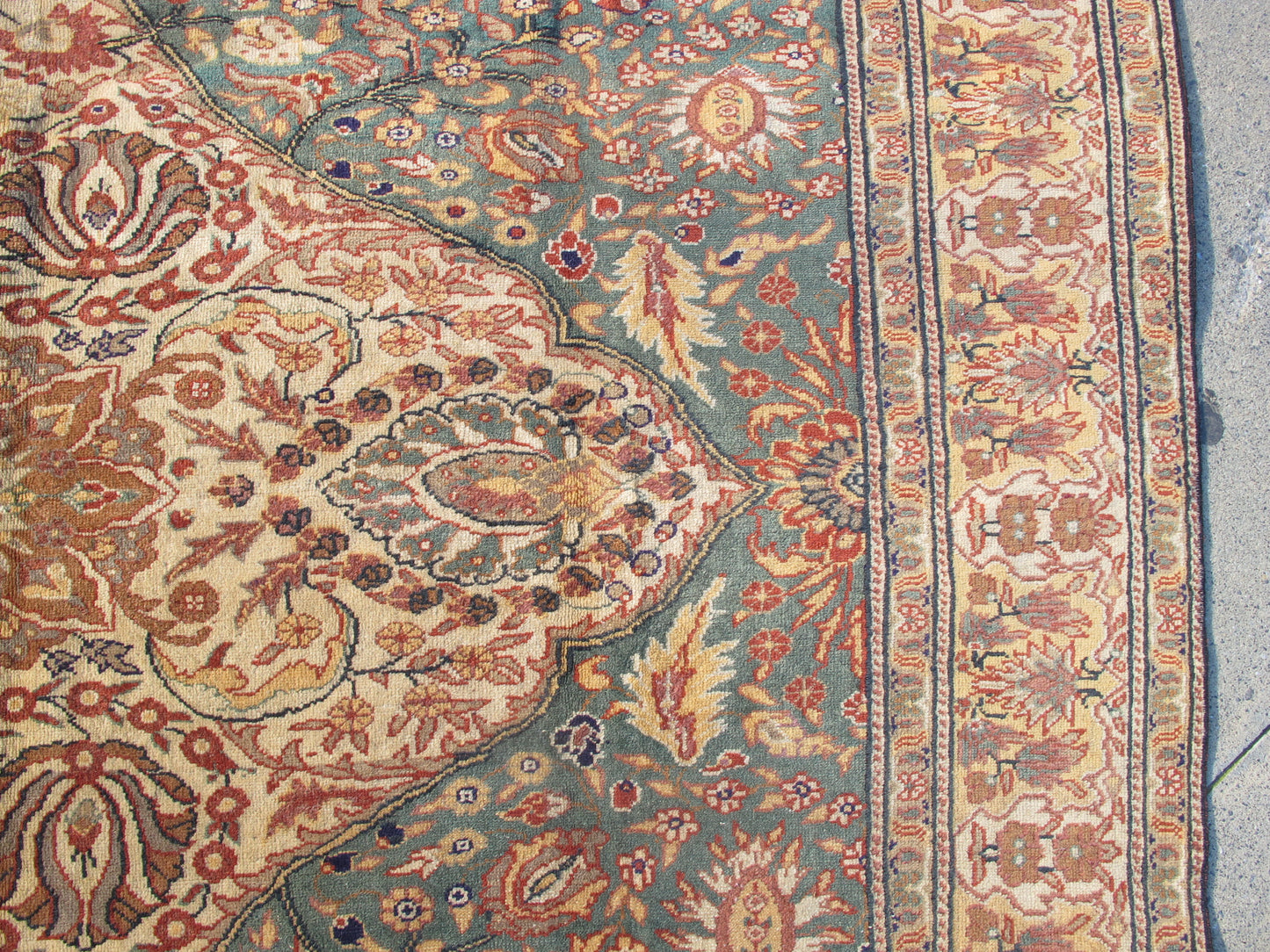 Persian Floral Design Old Oriental Rug,Large Wool Area Rug Traditional Vintage Carpet 6 X 9 ft