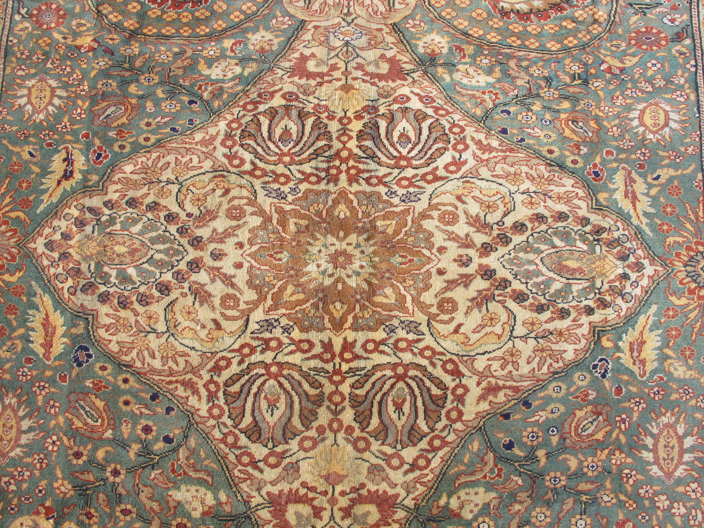 Persian Floral Design Old Oriental Rug,Large Wool Area Rug Traditional Vintage Carpet 6 X 9 ft