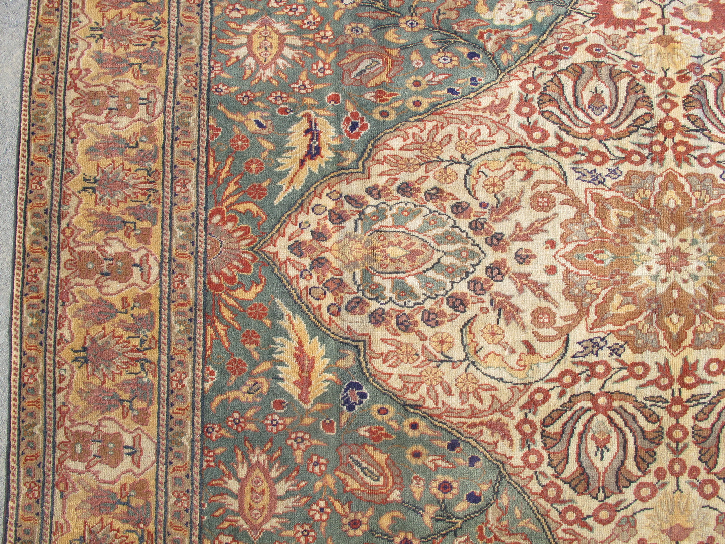 Persian Floral Design Old Oriental Rug,Large Wool Area Rug Traditional Vintage Carpet 6 X 9 ft