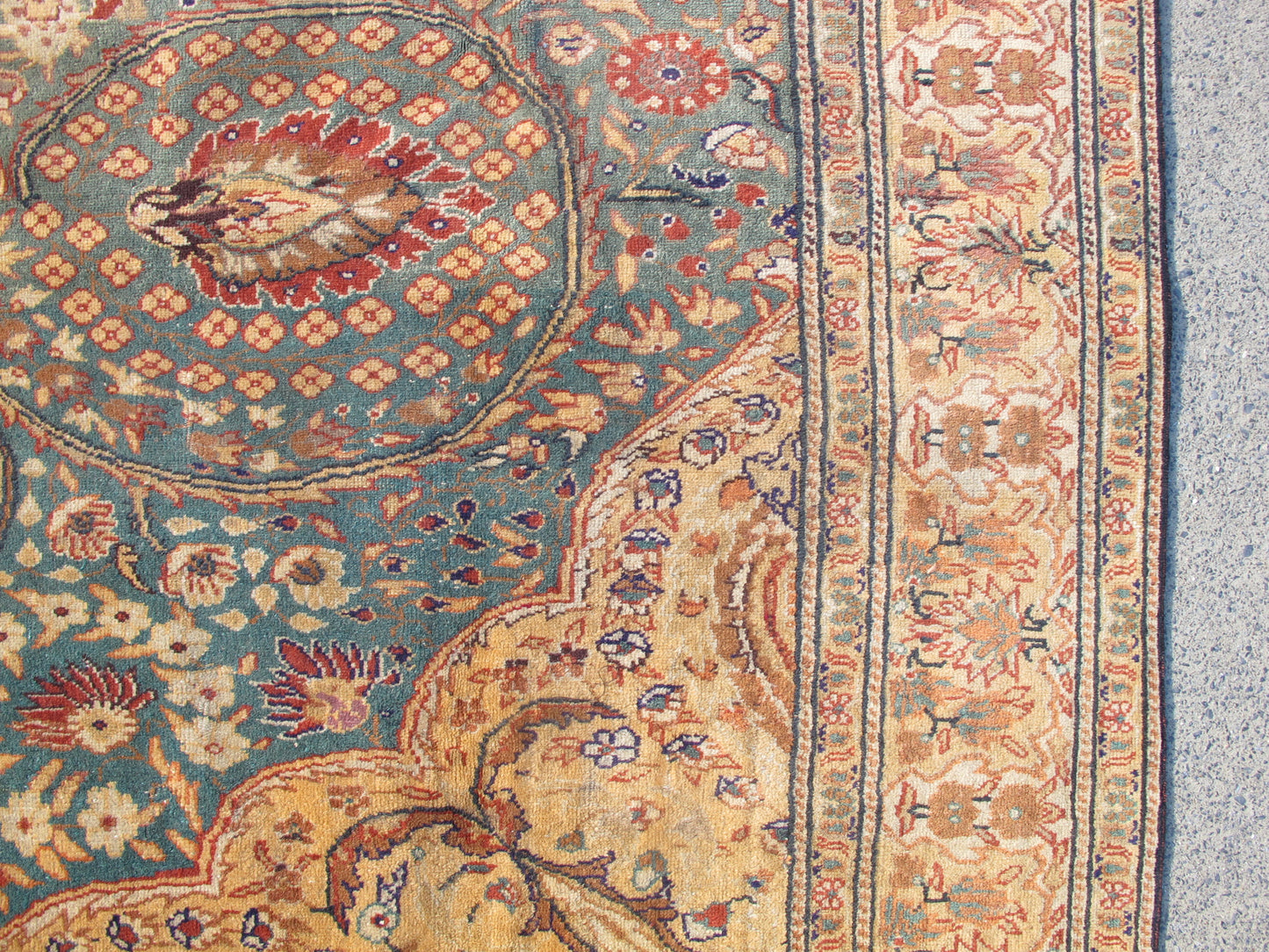 Persian Floral Design Old Oriental Rug,Large Wool Area Rug Traditional Vintage Carpet 6 X 9 ft