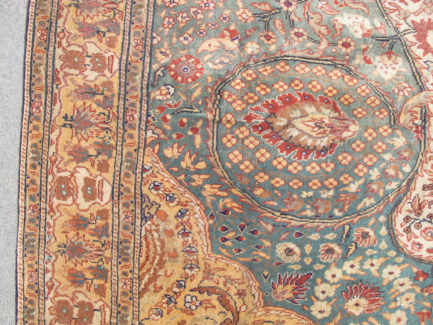 Persian Floral Design Old Oriental Rug,Large Wool Area Rug Traditional Vintage Carpet 6 X 9 ft