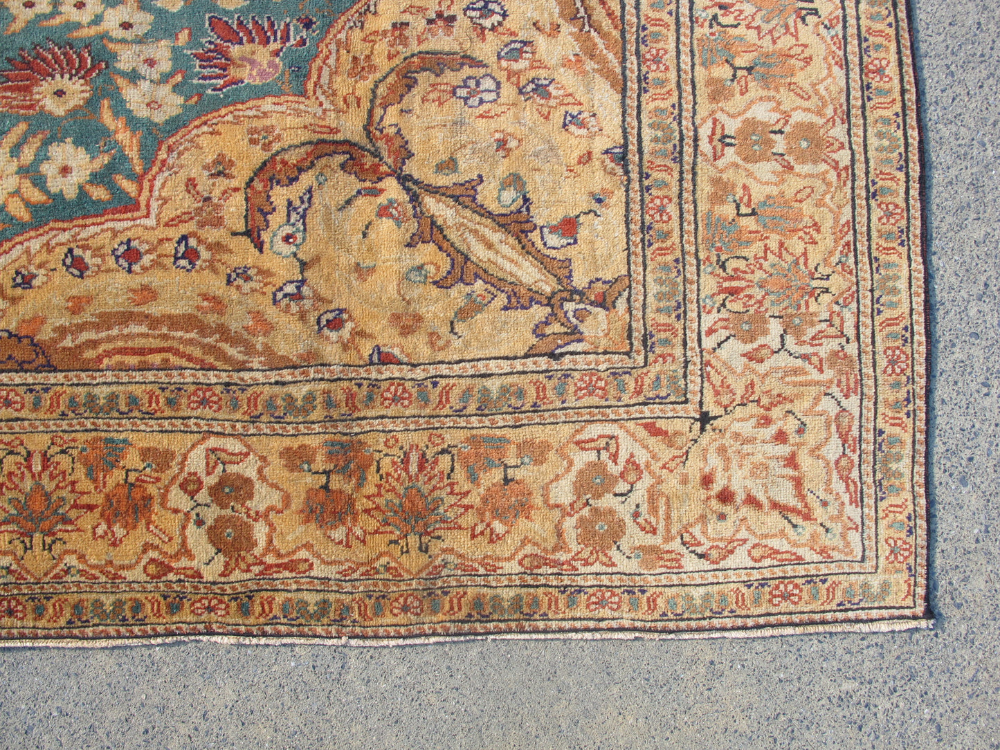 Persian Floral Design Old Oriental Rug,Large Wool Area Rug Traditional Vintage Carpet 6 X 9 ft