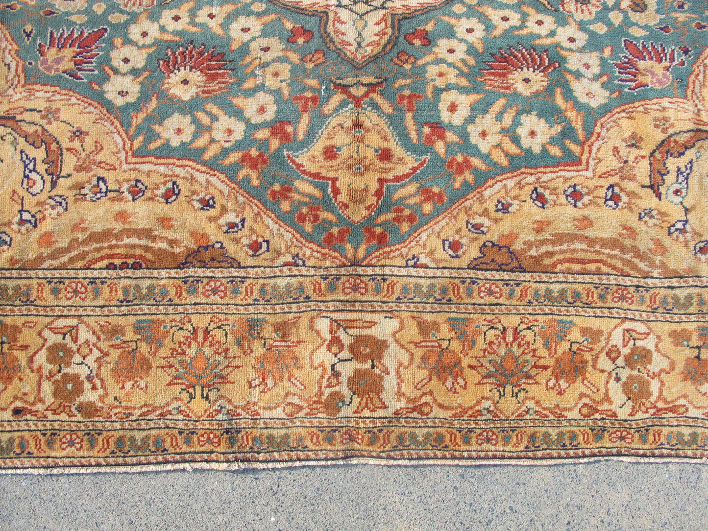 Persian Floral Design Old Oriental Rug,Large Wool Area Rug Traditional Vintage Carpet 6 X 9 ft