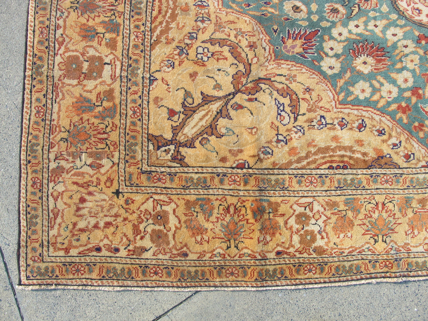 Persian Floral Design Old Oriental Rug,Large Wool Area Rug Traditional Vintage Carpet 6 X 9 ft
