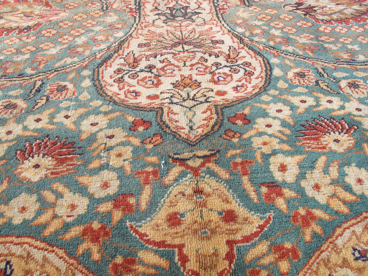 Persian Floral Design Old Oriental Rug,Large Wool Area Rug Traditional Vintage Carpet 6 X 9 ft