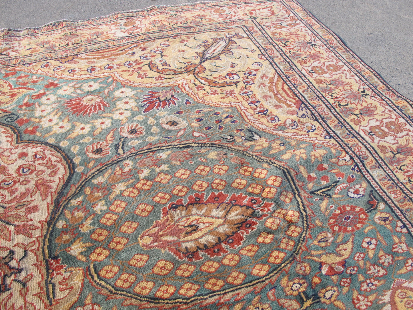 Persian Floral Design Old Oriental Rug,Large Wool Area Rug Traditional Vintage Carpet 6 X 9 ft
