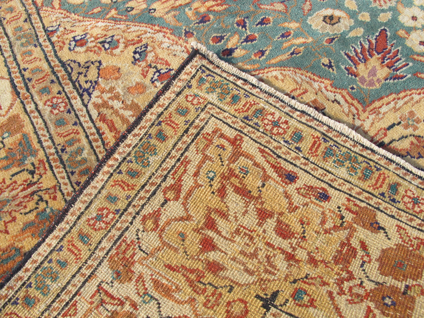 Persian Floral Design Old Oriental Rug,Large Wool Area Rug Traditional Vintage Carpet 6 X 9 ft