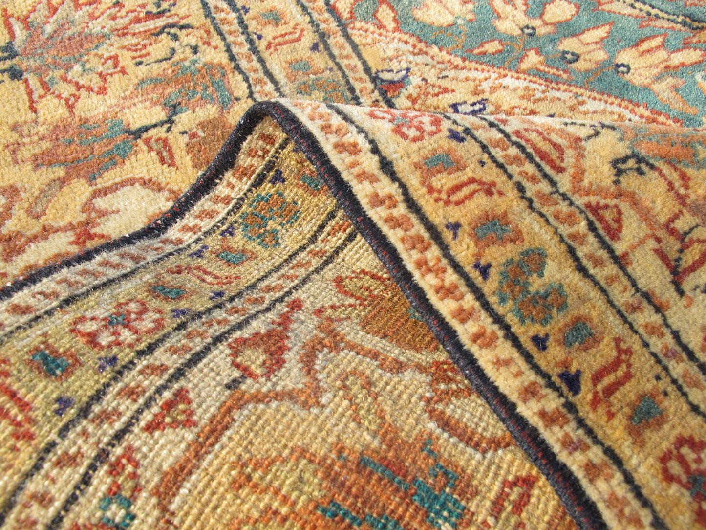 Persian Floral Design Old Oriental Rug,Large Wool Area Rug Traditional Vintage Carpet 6 X 9 ft