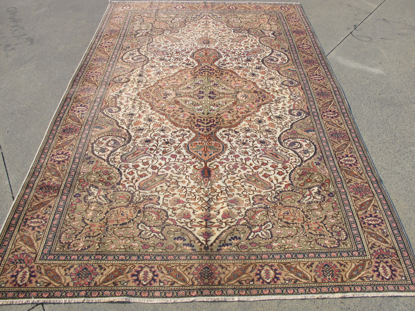 Handmade Old Oriental Rug,Large Living Room Vintage Rug,Wool Handmade Carpet 6x9