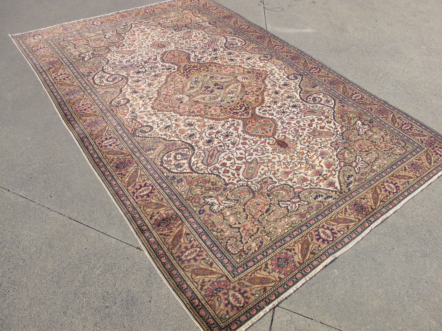 Handmade Old Oriental Rug,Large Living Room Vintage Rug,Wool Handmade Carpet 6x9