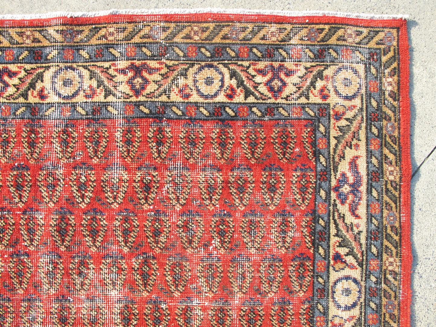 Antique Decor Hand Knotted Vintage Rug Distressed Persian Pattern Wool Area Rug Large Traditional Carpet