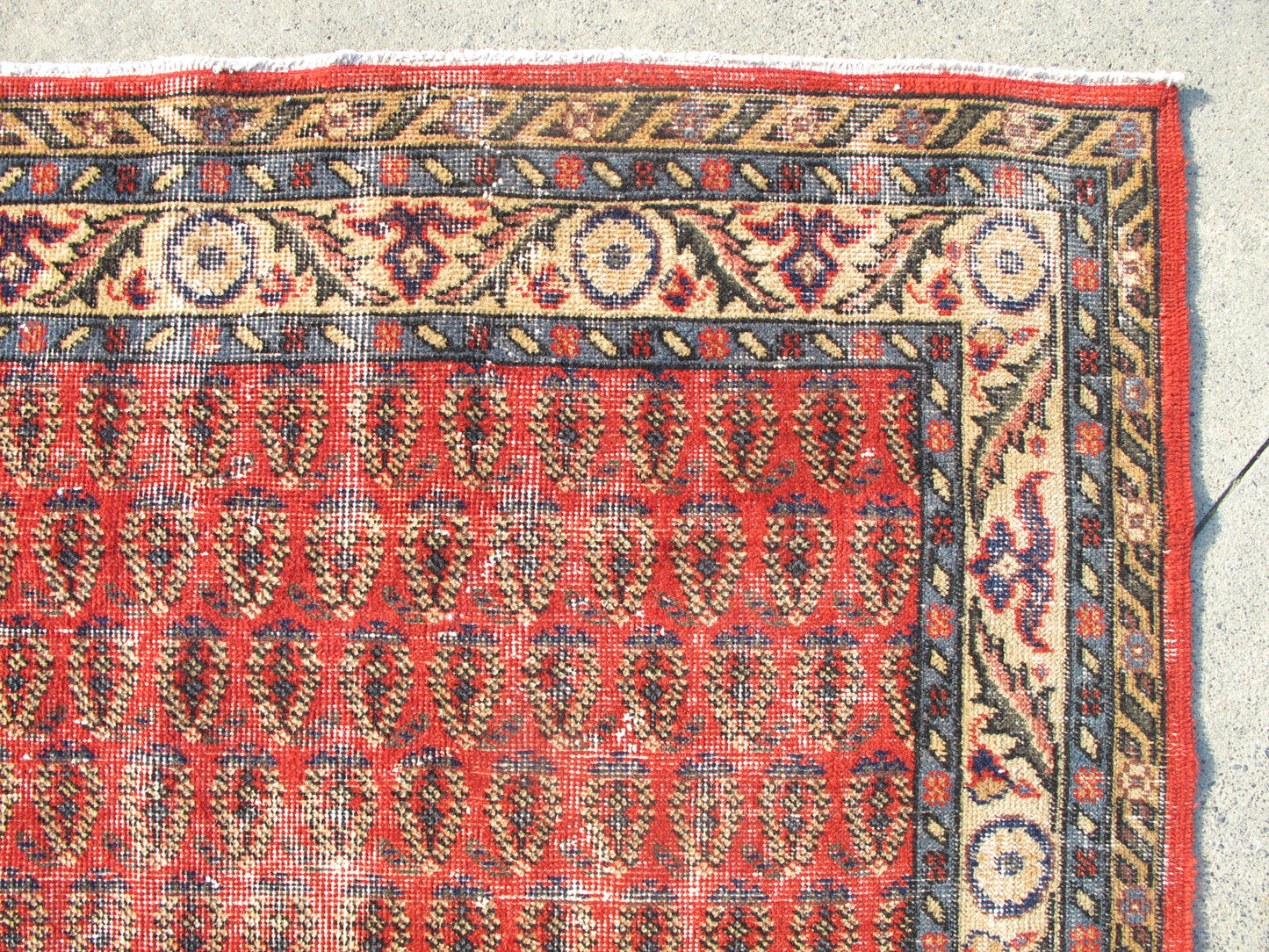 Antique Decor Hand Knotted Vintage Rug Distressed Persian Pattern Wool Area Rug Large Traditional Carpet