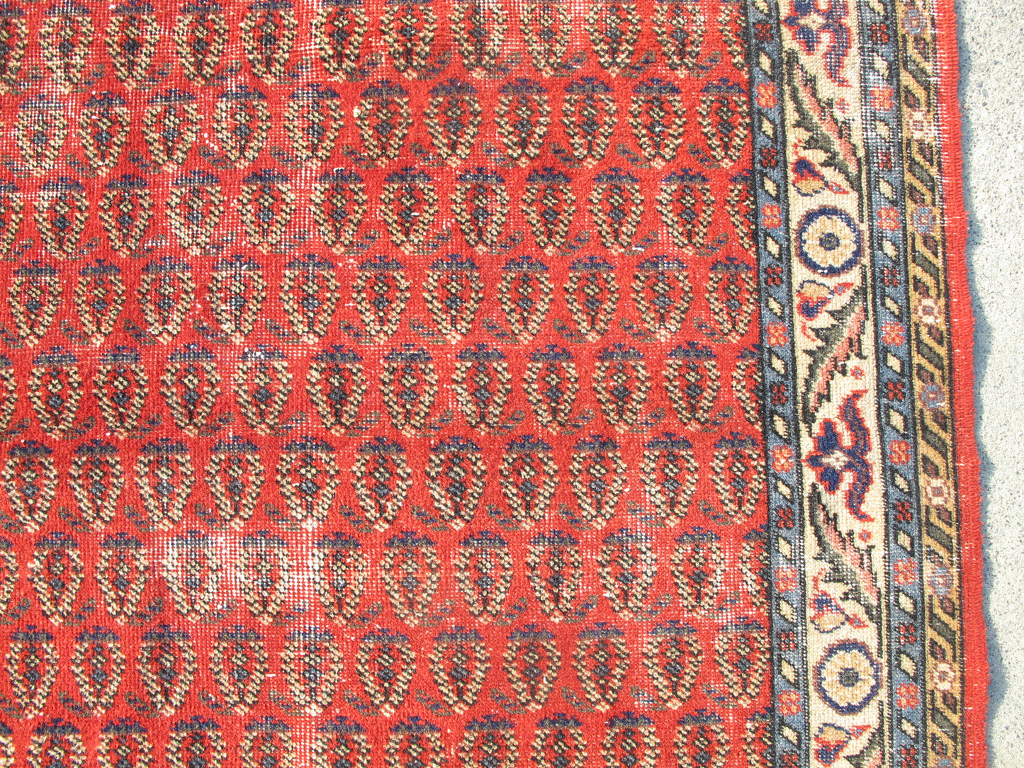 Antique Decor Hand Knotted Vintage Rug Distressed Persian Pattern Wool Area Rug Large Traditional Carpet