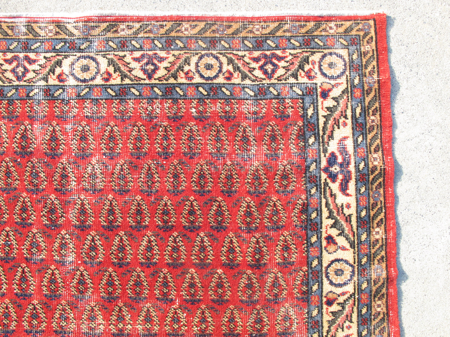 Antique Decor Hand Knotted Vintage Rug Distressed Persian Pattern Wool Area Rug Large Traditional Carpet