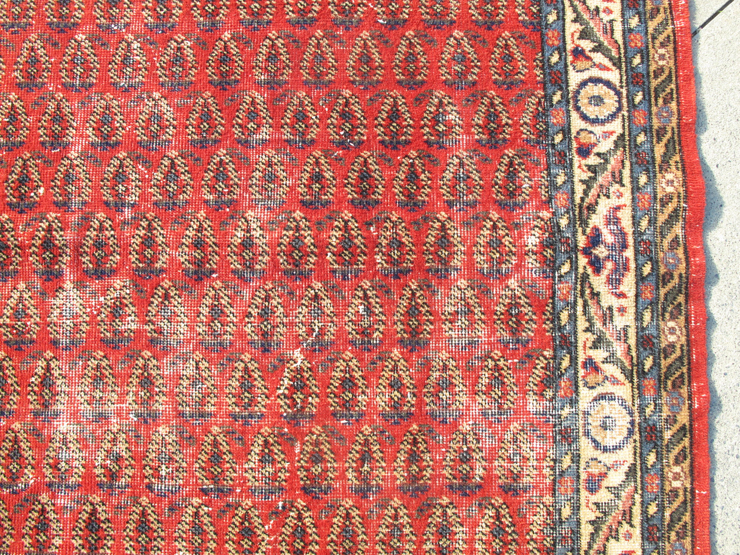 Antique Decor Hand Knotted Vintage Rug Distressed Persian Pattern Wool Area Rug Large Traditional Carpet