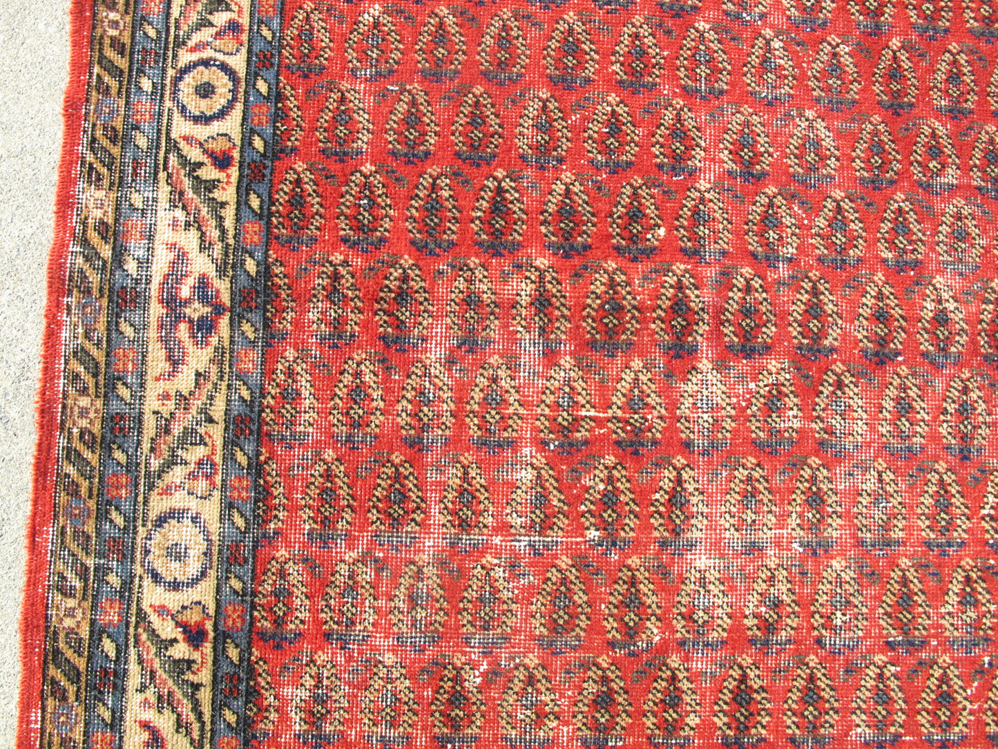 Antique Decor Hand Knotted Vintage Rug Distressed Persian Pattern Wool Area Rug Large Traditional Carpet