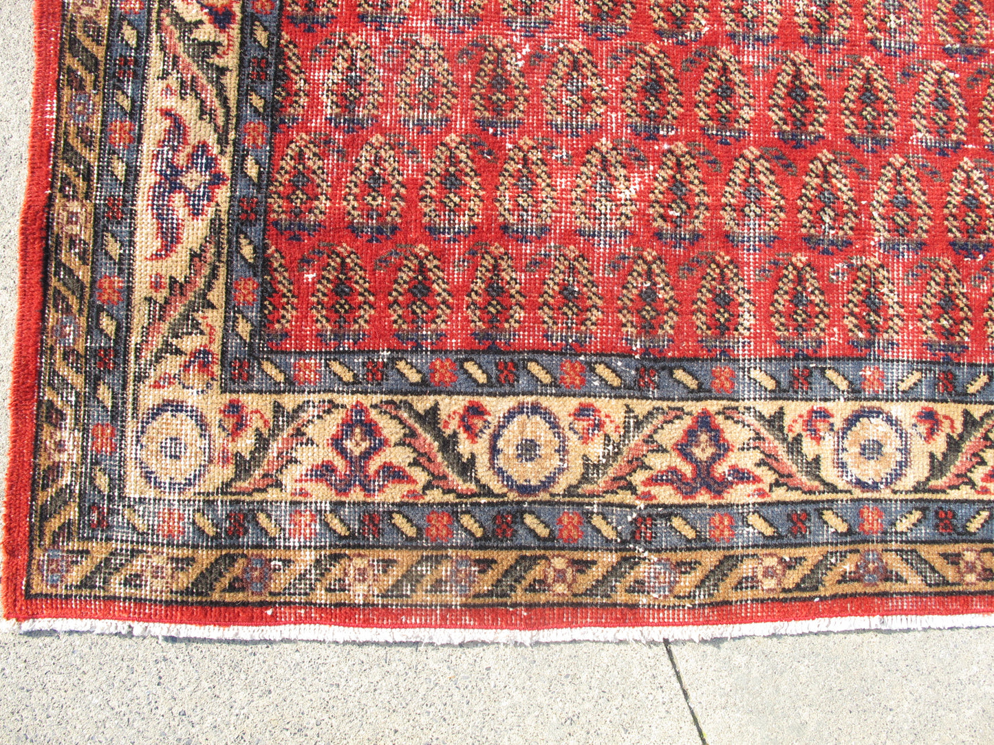 Antique Decor Hand Knotted Vintage Rug Distressed Persian Pattern Wool Area Rug Large Traditional Carpet