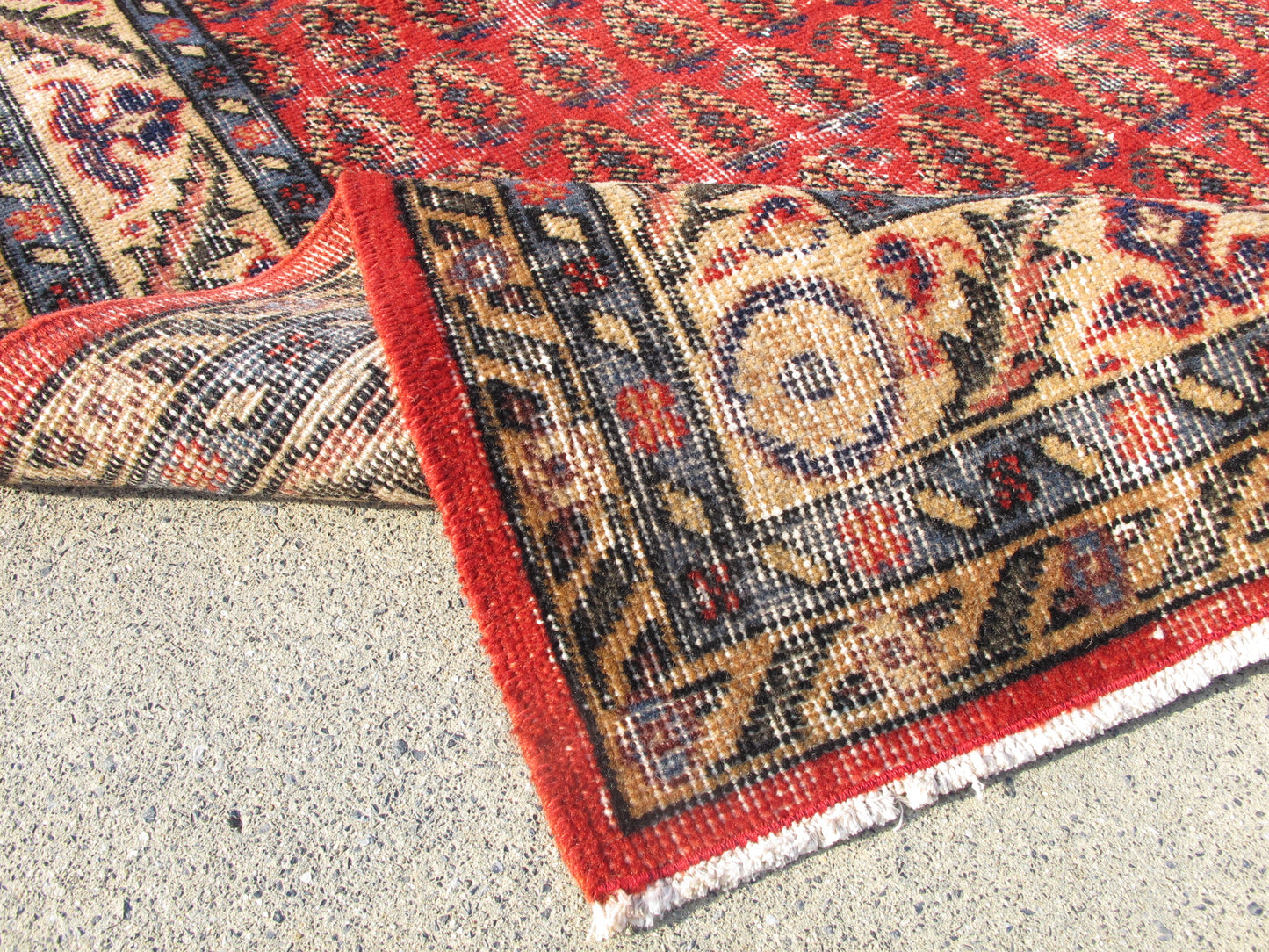 Antique Decor Hand Knotted Vintage Rug Distressed Persian Pattern Wool Area Rug Large Traditional Carpet