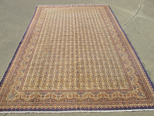 Semi-Antique Traditional Turkish Rug - Persian Floral - 6'2'' x 9'6'' (189x291cm) - 1940s