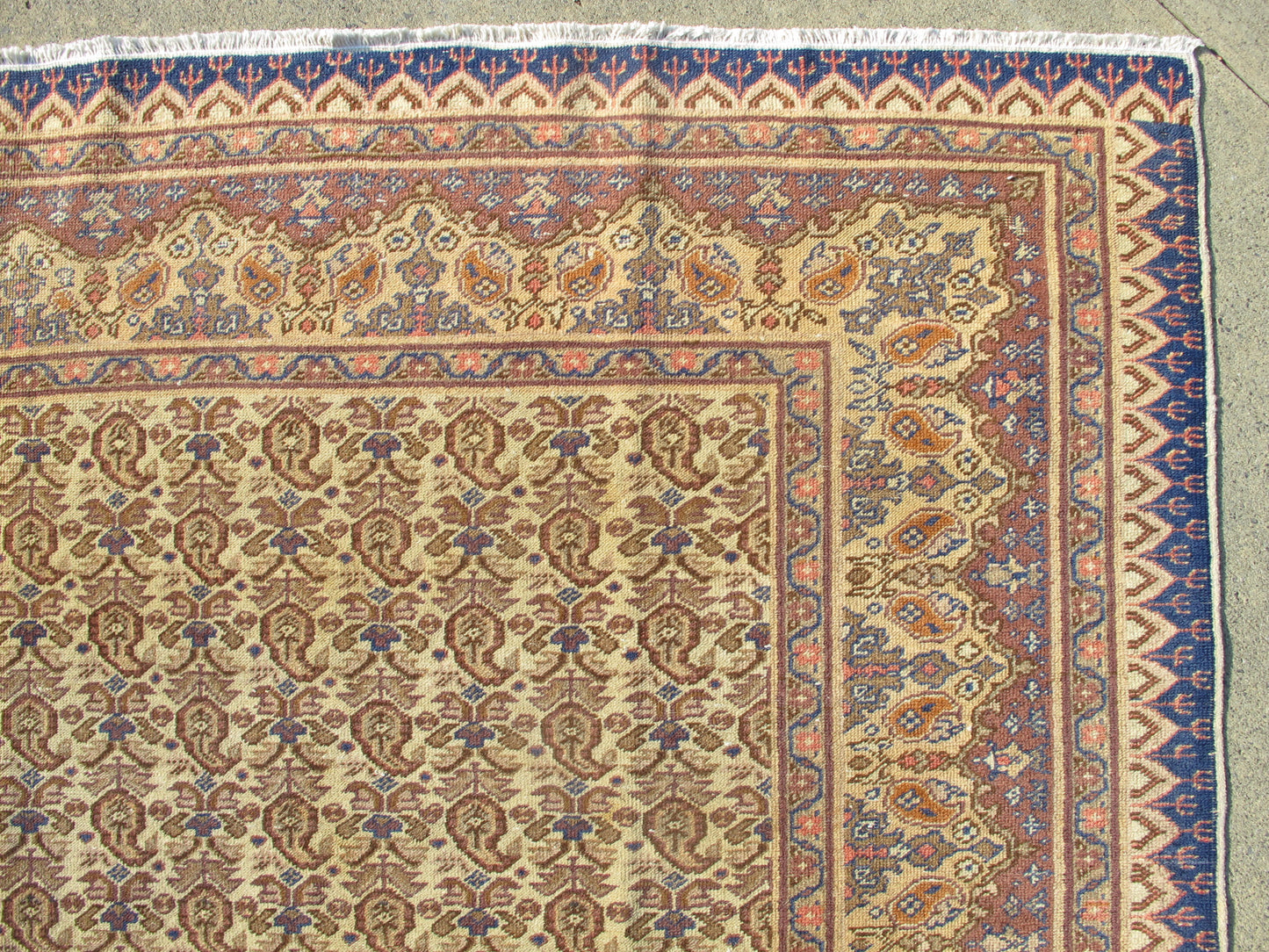 Semi-Antique Traditional Turkish Rug - Persian Floral - 6'2'' x 9'6'' (189x291cm) - 1940s