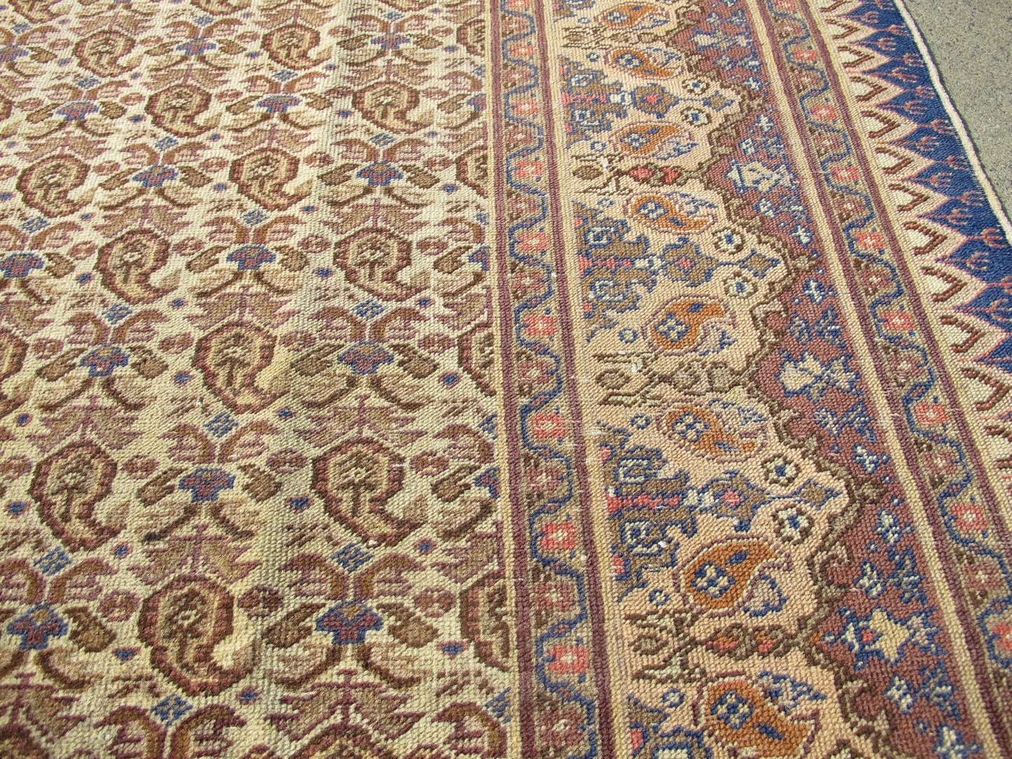Semi-Antique Traditional Turkish Rug - Persian Floral - 6'2'' x 9'6'' (189x291cm) - 1940s