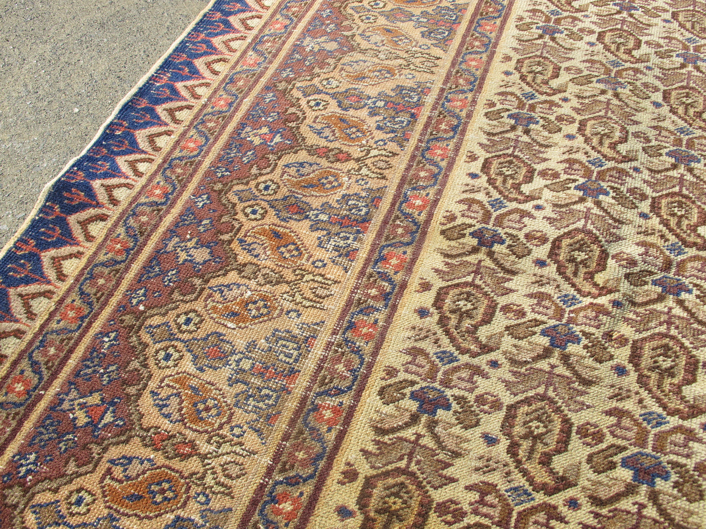 Semi-Antique Traditional Turkish Rug - Persian Floral - 6'2'' x 9'6'' (189x291cm) - 1940s