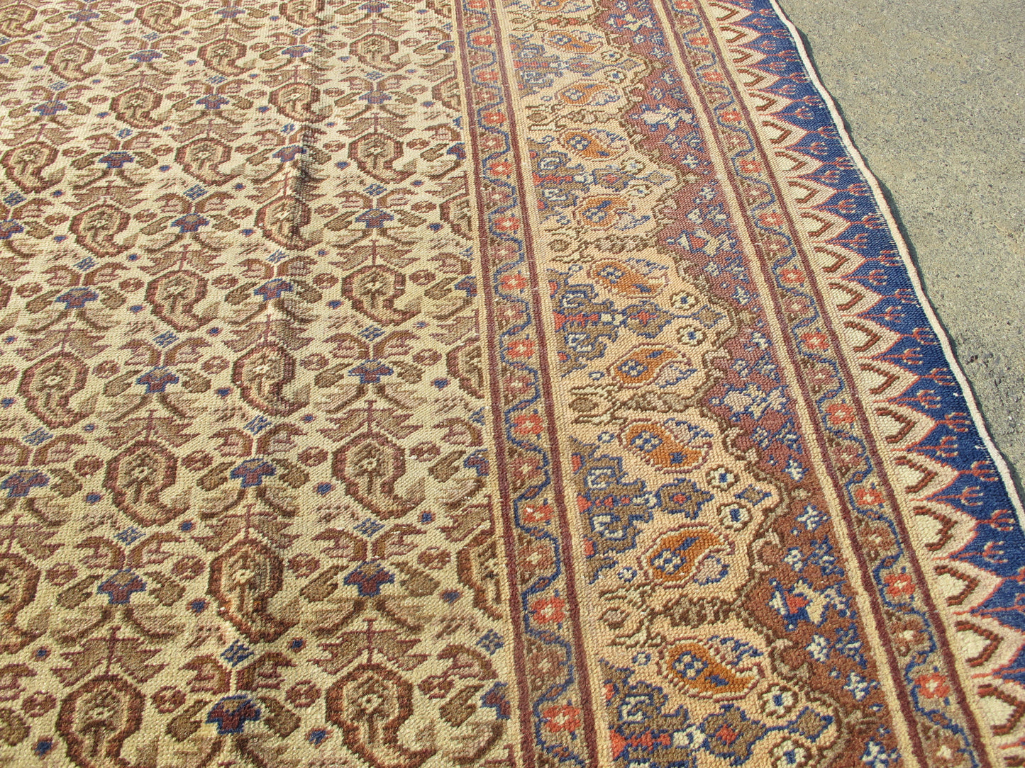 Semi-Antique Traditional Turkish Rug - Persian Floral - 6'2'' x 9'6'' (189x291cm) - 1940s