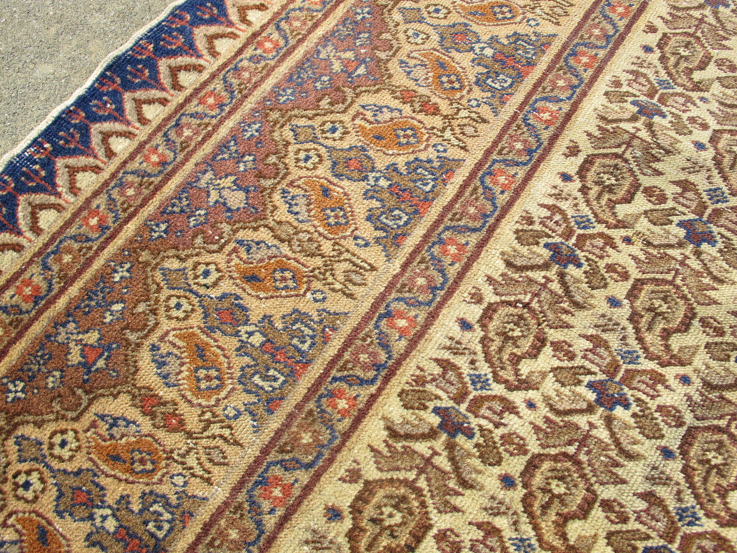 Semi-Antique Traditional Turkish Rug - Persian Floral - 6'2'' x 9'6'' (189x291cm) - 1940s