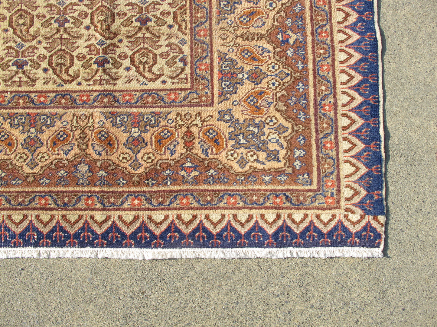 Semi-Antique Traditional Turkish Rug - Persian Floral - 6'2'' x 9'6'' (189x291cm) - 1940s