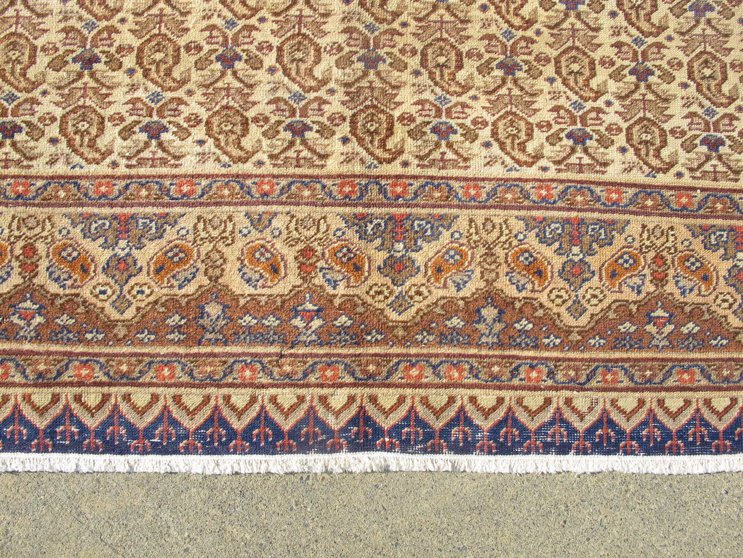 Semi-Antique Traditional Turkish Rug - Persian Floral - 6'2'' x 9'6'' (189x291cm) - 1940s