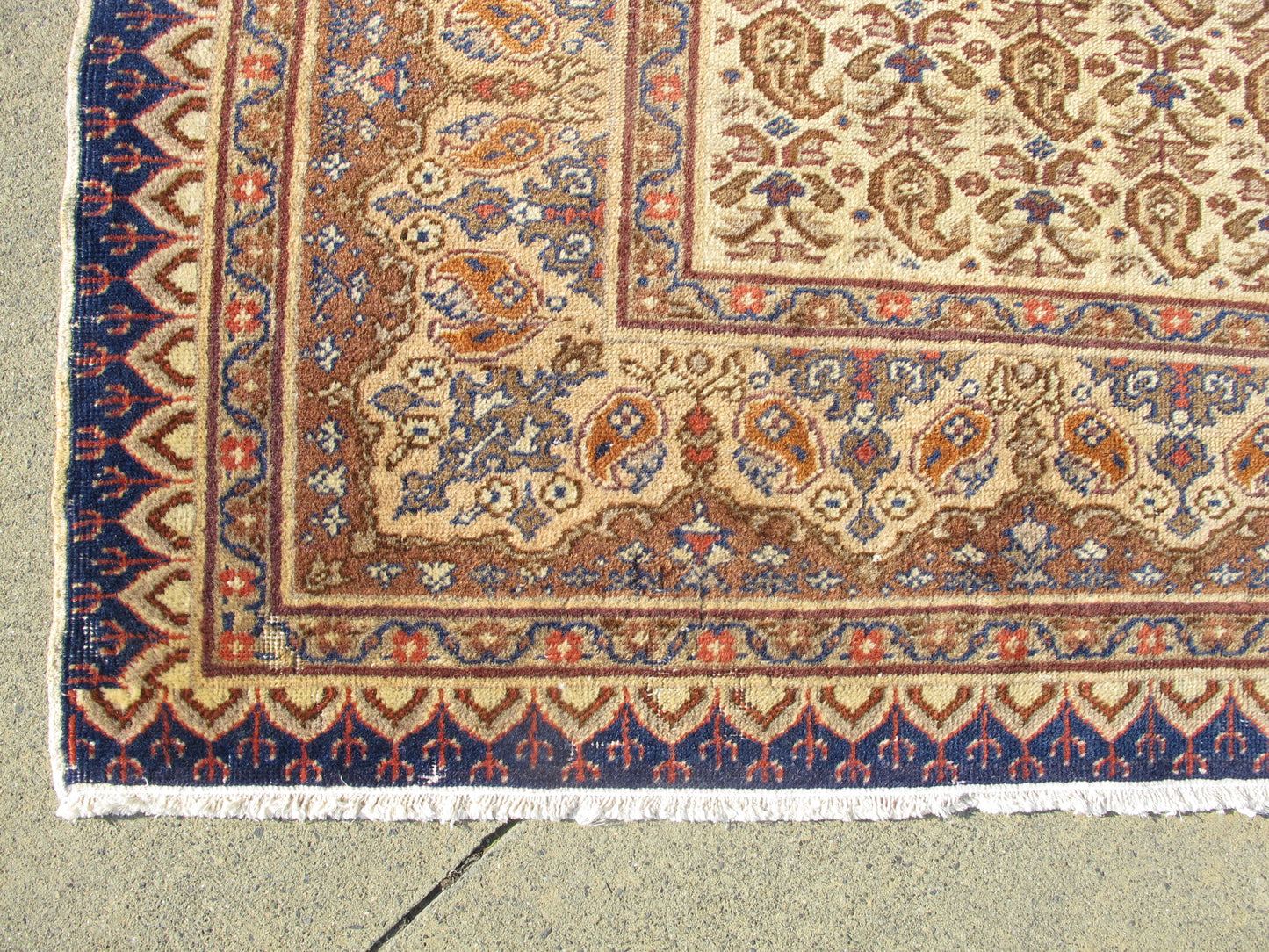 Semi-Antique Traditional Turkish Rug - Persian Floral - 6'2'' x 9'6'' (189x291cm) - 1940s