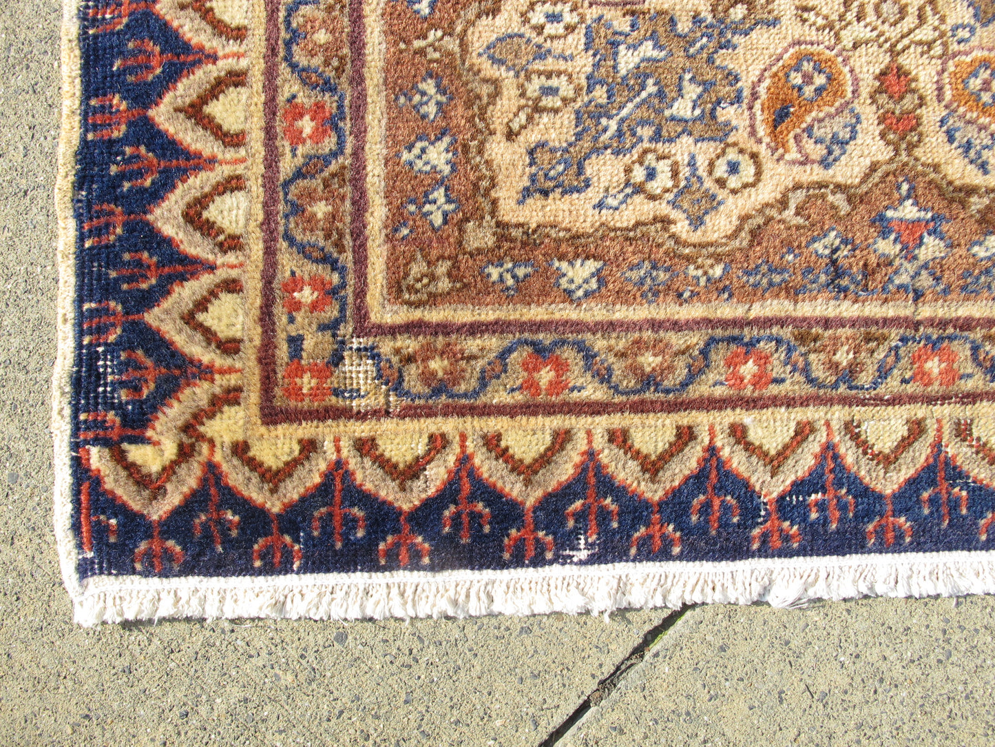 Semi-Antique Traditional Turkish Rug - Persian Floral - 6'2'' x 9'6'' (189x291cm) - 1940s
