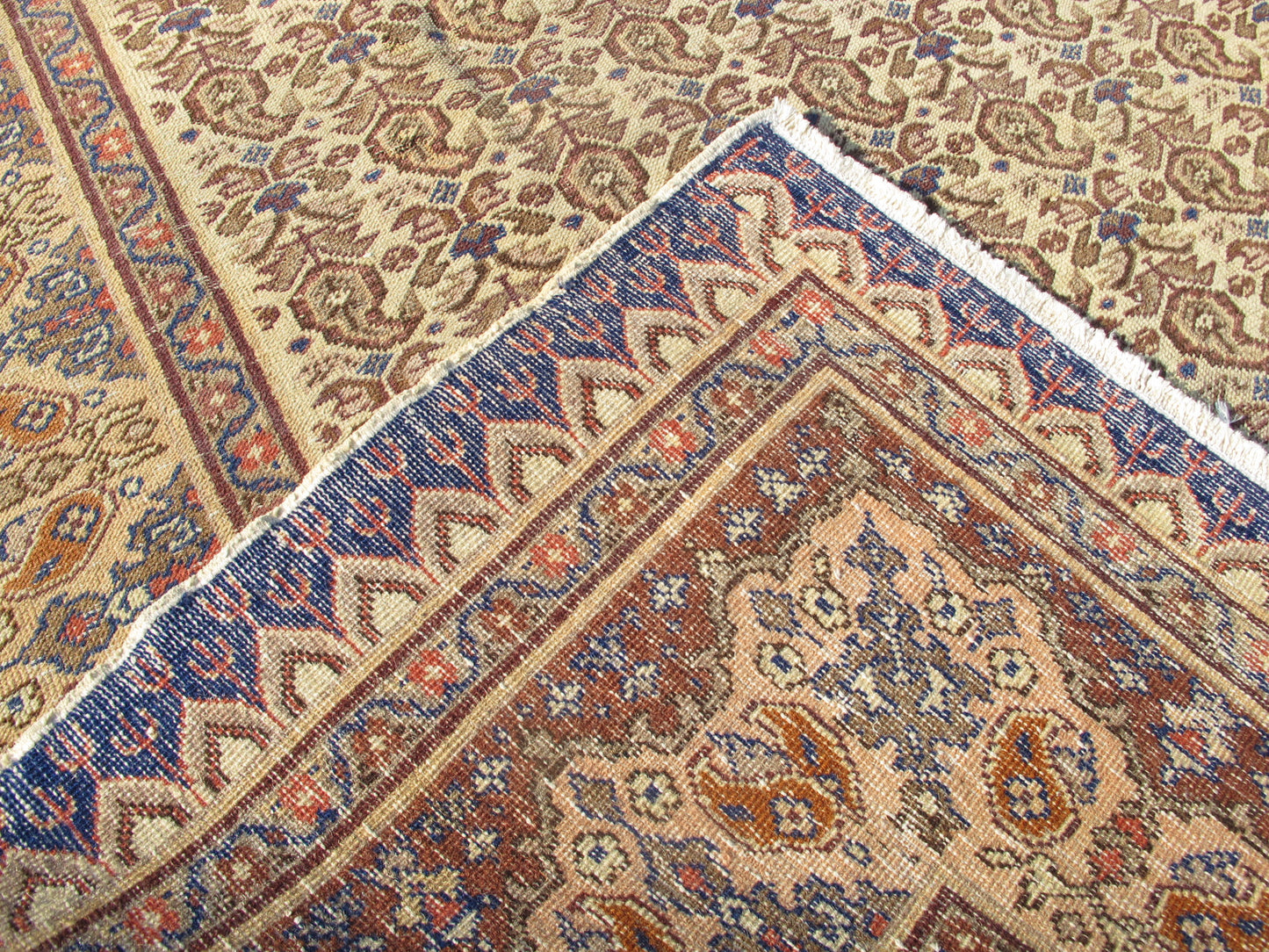 Semi-Antique Traditional Turkish Rug - Persian Floral - 6'2'' x 9'6'' (189x291cm) - 1940s
