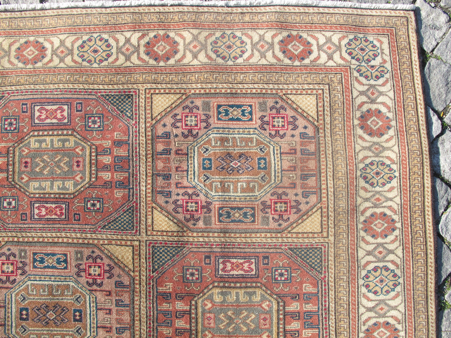 Vintage Oriental Wool Rug 6x9 Large Area Rug for Living Room,Traditional Turkish Carpet