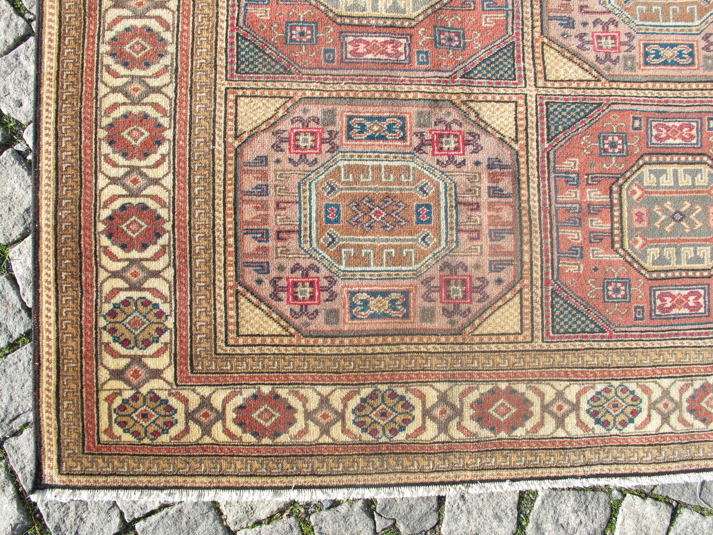 Vintage Oriental Wool Rug 6x9 Large Area Rug for Living Room,Traditional Turkish Carpet