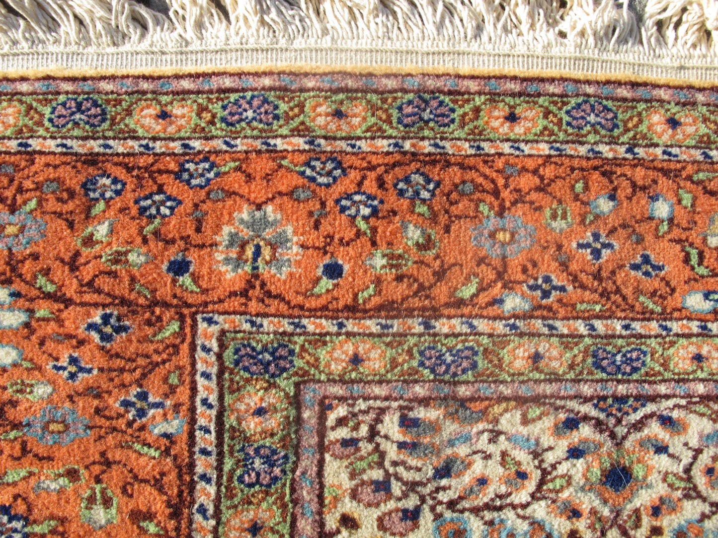 Hand Knotted Wool Area Rug Vintage Handmade Persian Floral Design Carpet 5 x 7 ft