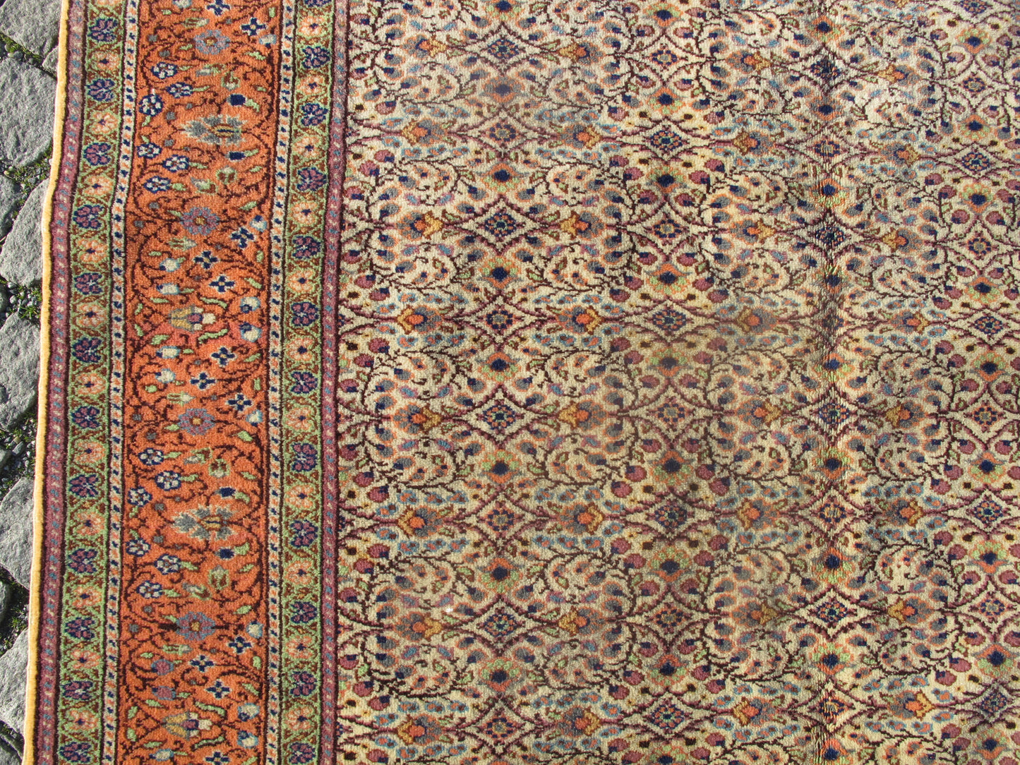 Hand Knotted Wool Area Rug Vintage Handmade Persian Floral Design Carpet 5 x 7 ft