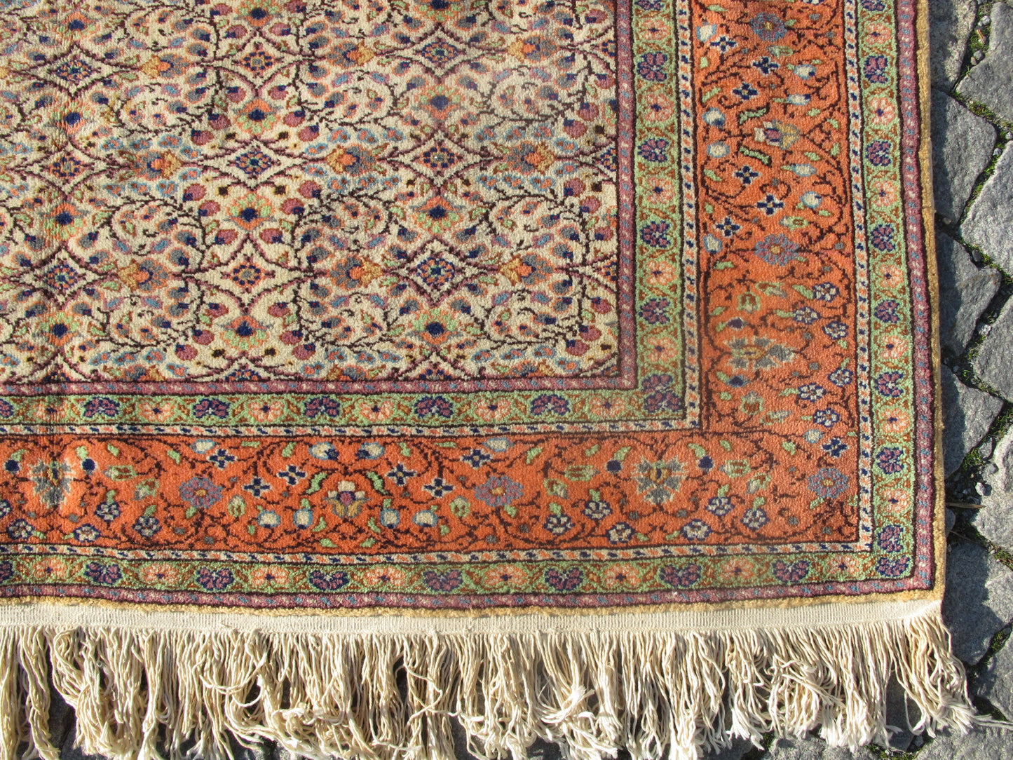 Hand Knotted Wool Area Rug Vintage Handmade Persian Floral Design Carpet 5 x 7 ft