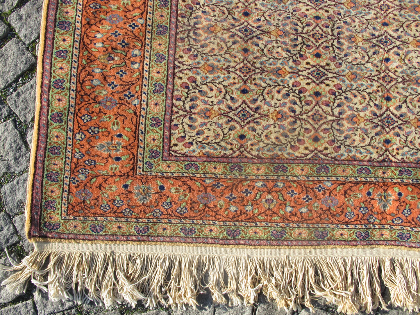 Hand Knotted Wool Area Rug Vintage Handmade Persian Floral Design Carpet 5 x 7 ft