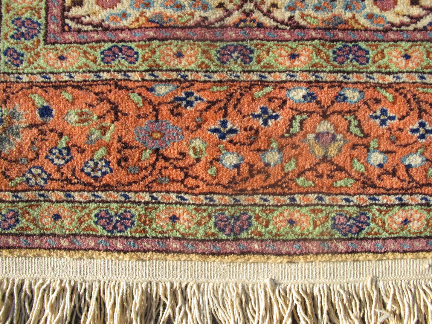 Hand Knotted Wool Area Rug Vintage Handmade Persian Floral Design Carpet 5 x 7 ft