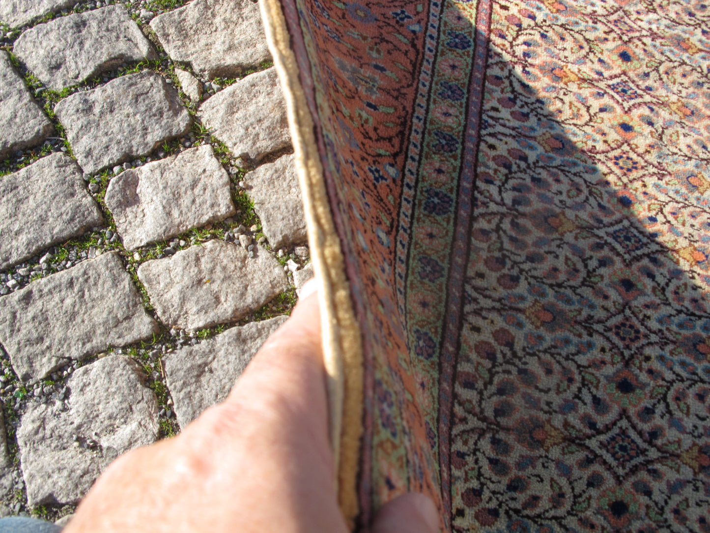 Hand Knotted Wool Area Rug Vintage Handmade Persian Floral Design Carpet 5 x 7 ft